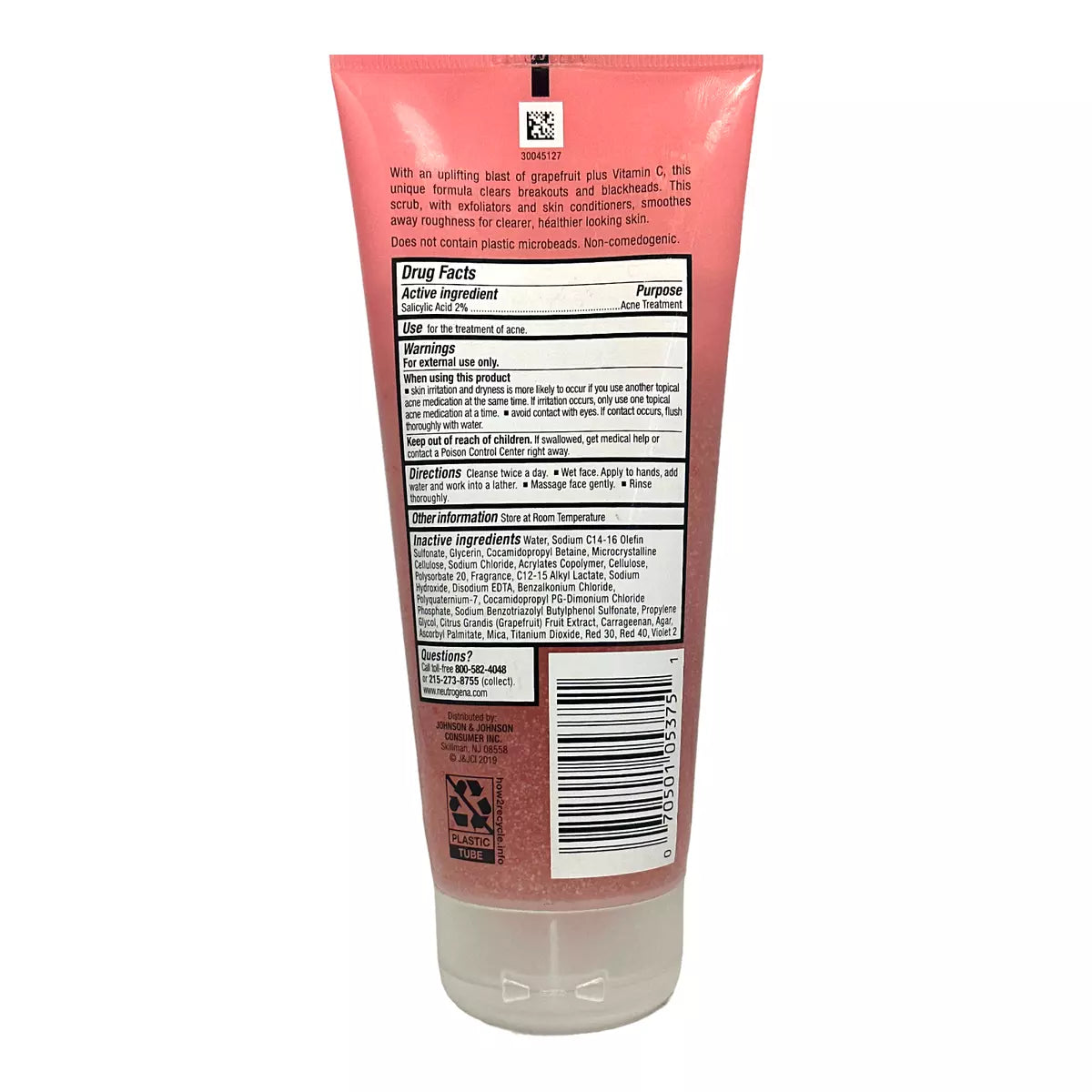 Neutrogena Oil-Free Acne Wash Pink Grapefruit Foaming Scrub - 198ml